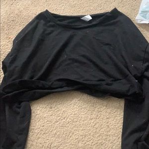 Black crop top